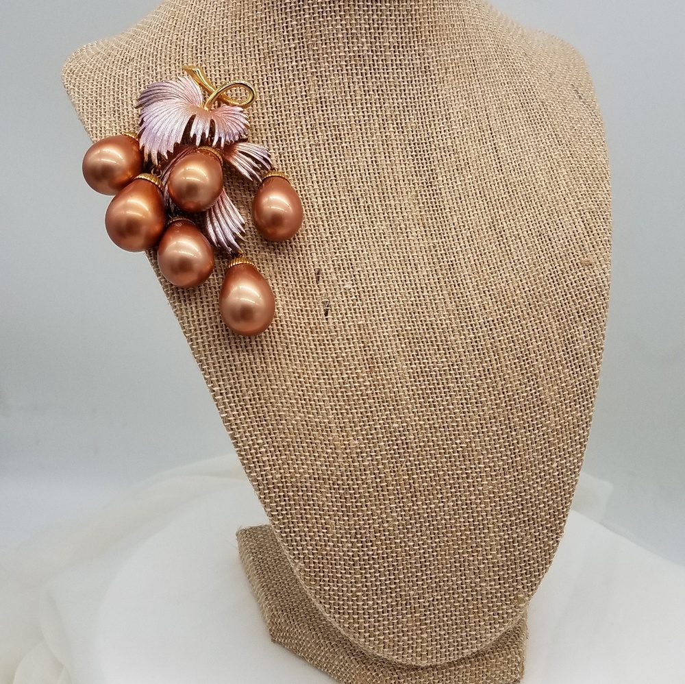 PARK LANE SIGNED HANGING FRUIT BROOCH/PENDANT